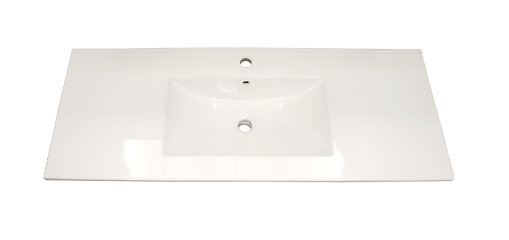 Comptoir-lavabo simple moulé en porcelaine