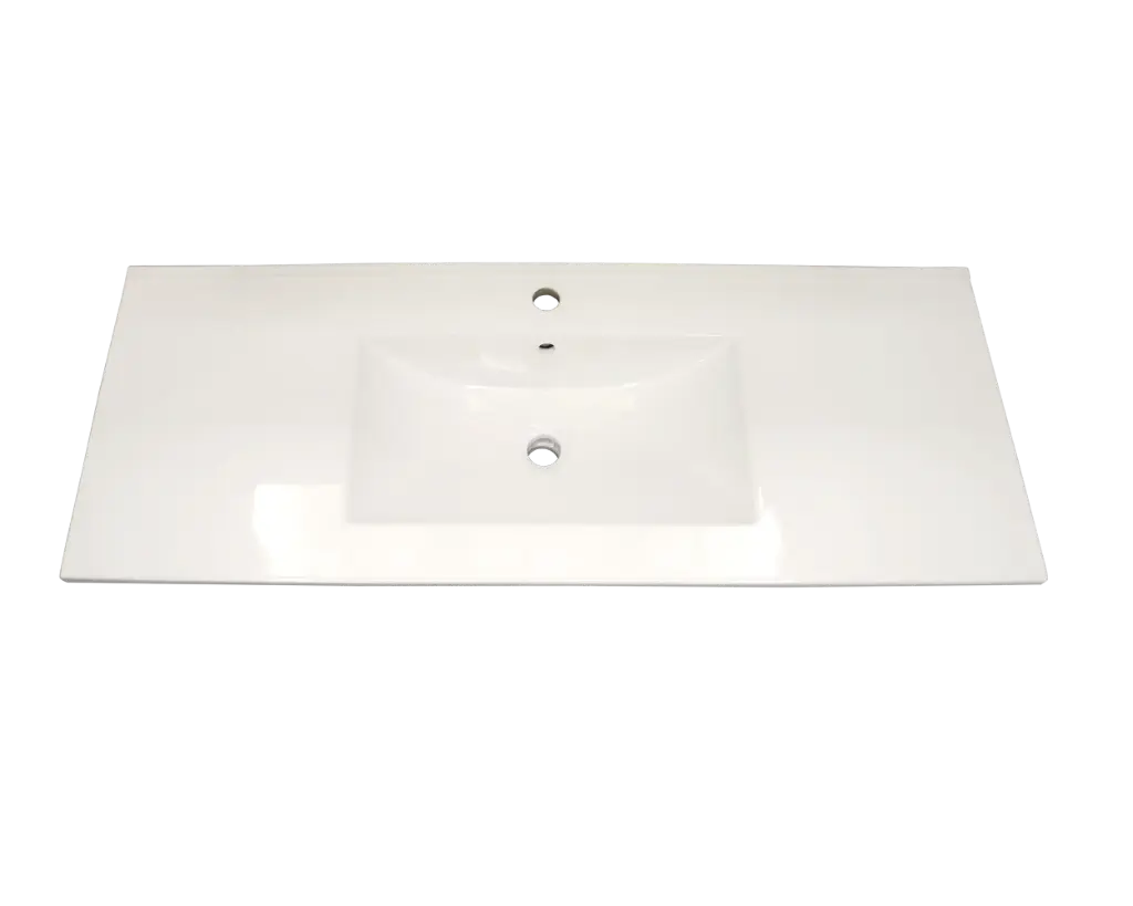 DESSUS 48''  1 LAVABO  BLANC PORCELAINE